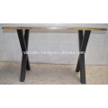 Industrial X Tube Base Dining Table